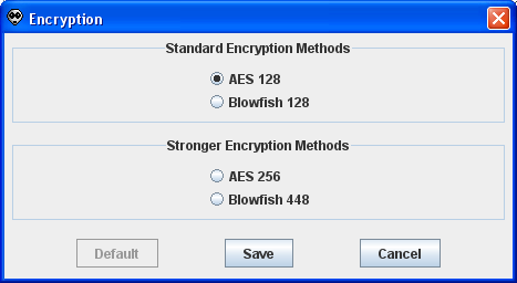 Sample image of MyPassMan encryption window